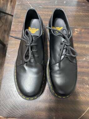 Size 11 Dr. Martens 1461 Bex Black Leather Platform Oxford Shoes